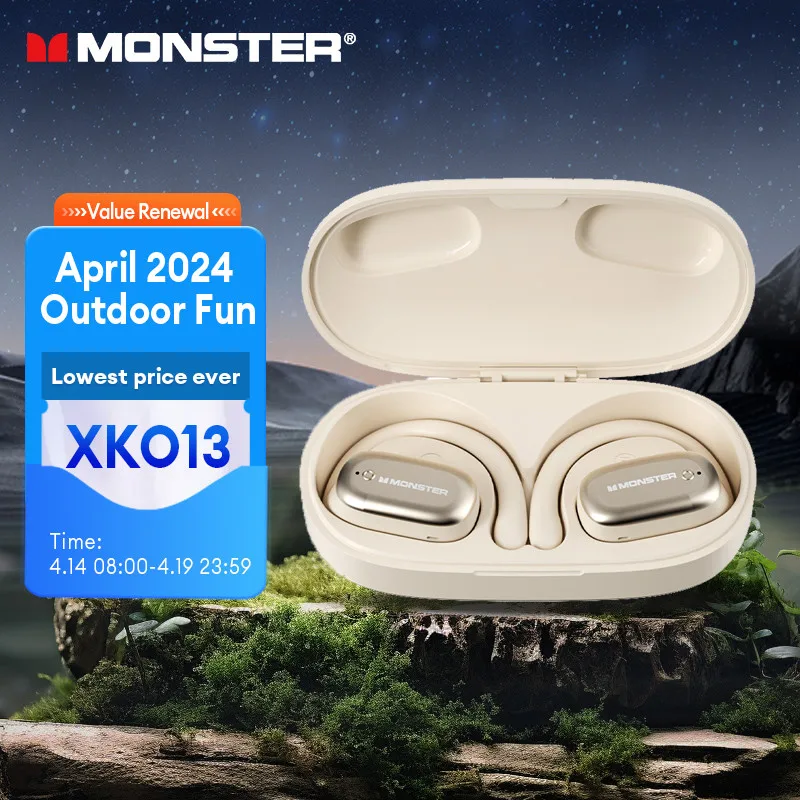 Choice Monster XKO13 Wireless Bluetooth V5.4 Headset Silica Ear Hook Beam Sound Field Technology Large Battery Life Earphones