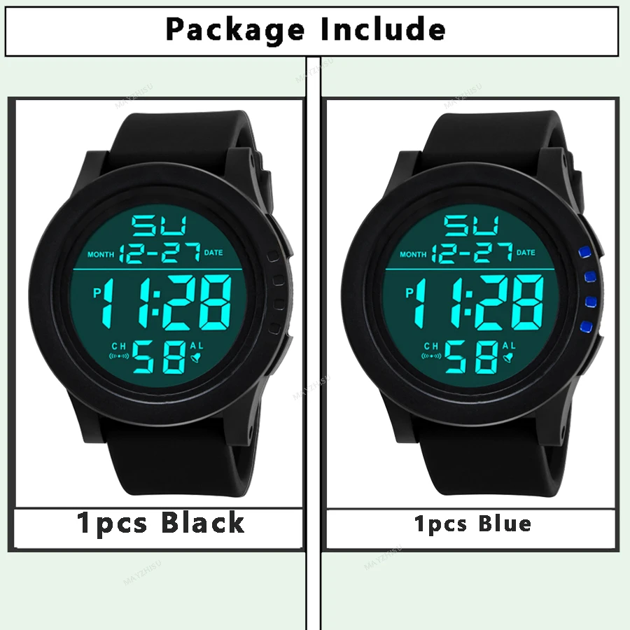 Men's Sport Waterproof LED Digital Watch