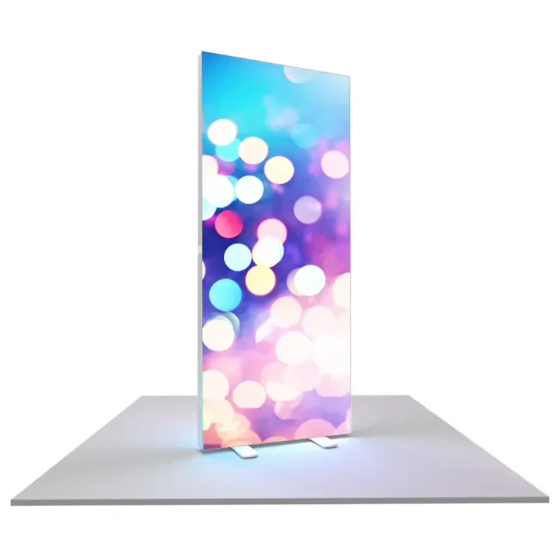 Trade Show Booth Back Lit Led Led Advertising Lightbox Foldable Seg Fabric Light Boxes