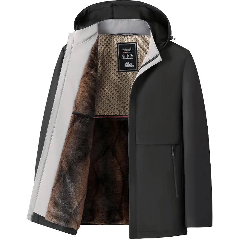 

Men's Winter Coats Thicken Parkas Men's Mountain Snow Jacket Waterproof Windproof Detachable Hood Cotton Padded Puffer Jacket