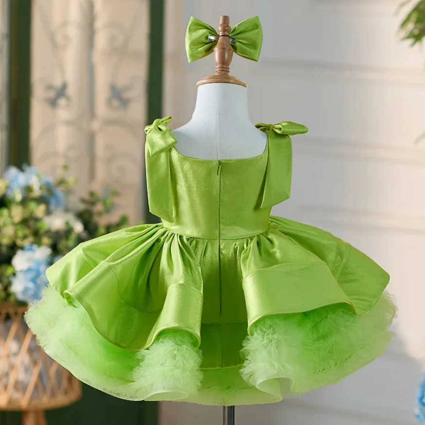 New Custom Princess Kids Tutu Toddler Birthday Party Dress bambini battesimo neonate vestiti abiti infantili