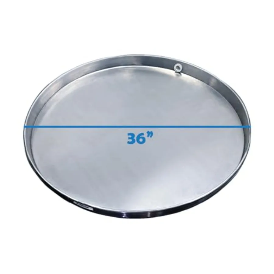 

Commercial Water Heater Pan 36 Inch Aluminum 36 x 2.3 Inch with Side Drain Water Damage Prevention No Leaks High Quality Smitty