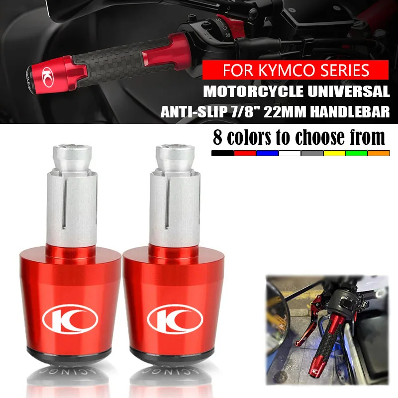For KYMCO AK550 XCITING 250 300 350 400 400S 500 DownTown 125 300i Motorcycle CNC Handle Bar Handlebar Grips Cap End handle Plug