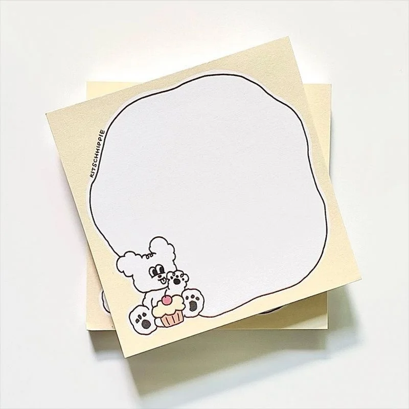 Ins Cartoon Cute Cat Bear Memo Pad Dialog Box Kawaii Mini Notepad Office Message Paper Stationery School supplies 50 Sheets