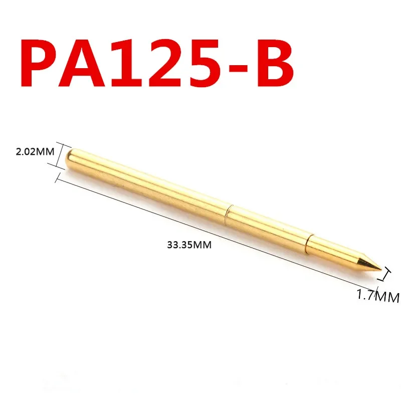Test Probe Spring Brass Gold Plated for Testing Circuit Board Electronic Instrumentation Tools PA125-B Length About 33.35mm