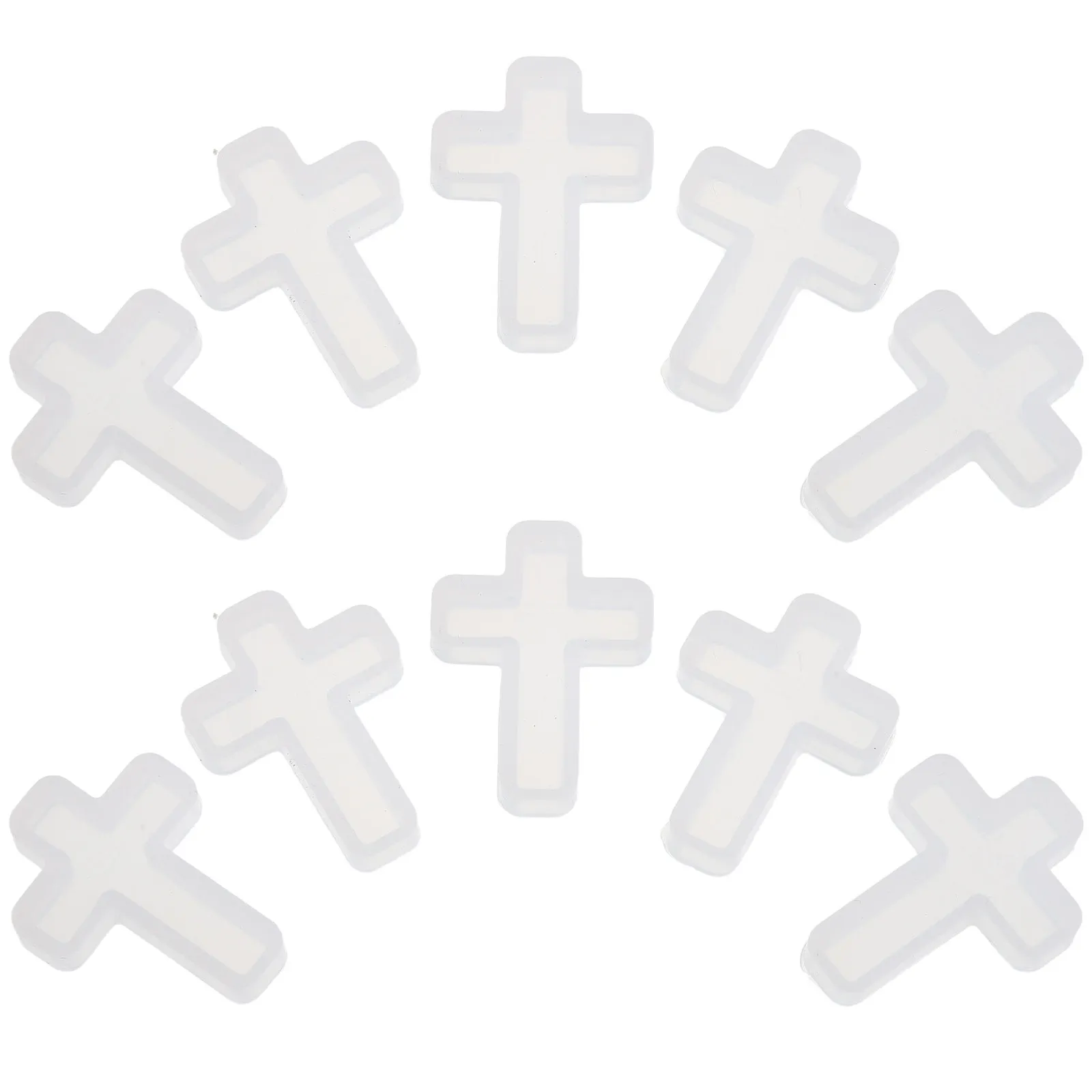 12Pcs Silicone Cross Mold for Resin Jewelry Pendants DIY Necklace Casting Kit Non Stick Epoxy Clay Mold Crafting Silicone Moulds
