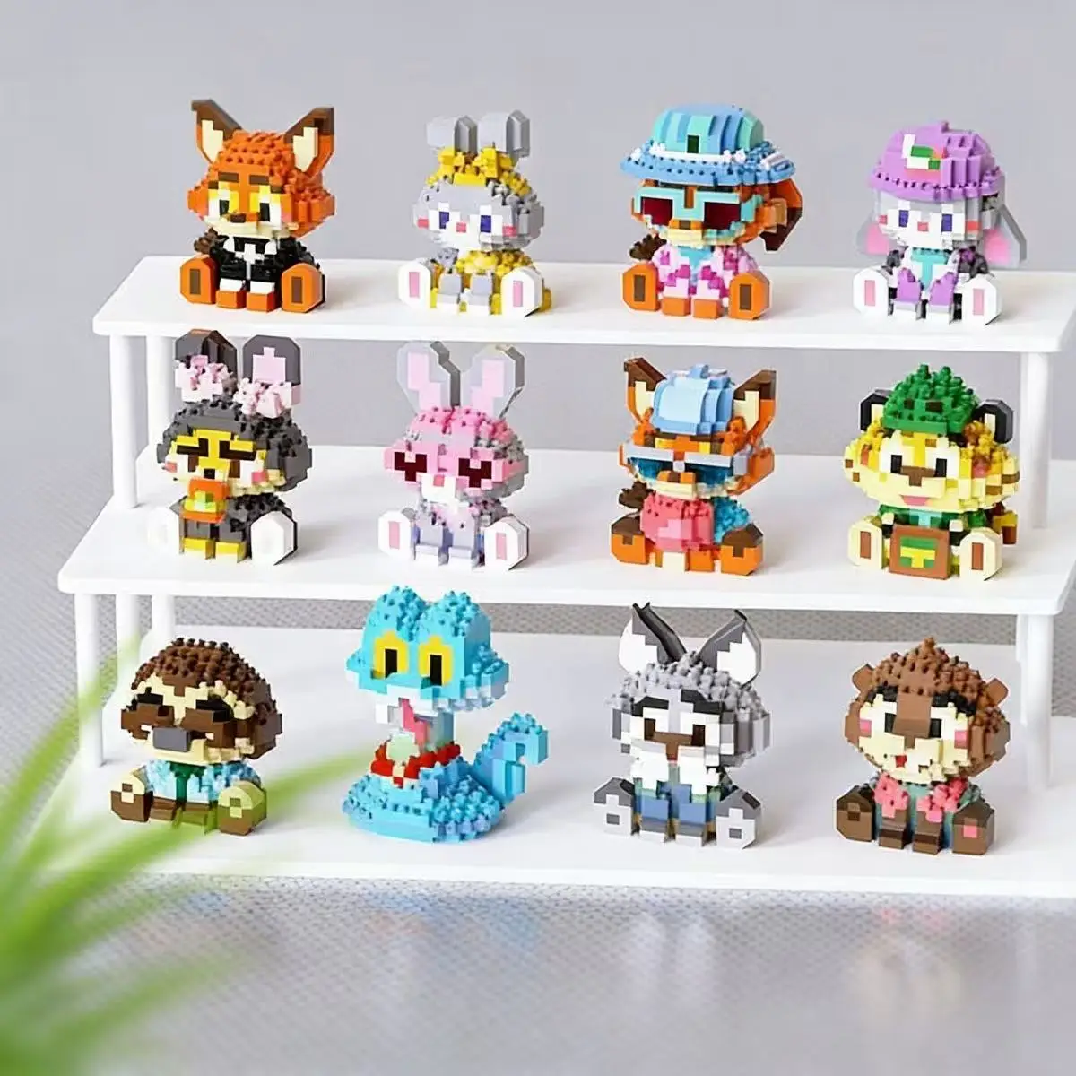 Animal Made Peripheral Building Blocks Small Toys Cartoon Dolls Small Particles Puzzle Assembly Ornaments Children's Gifts