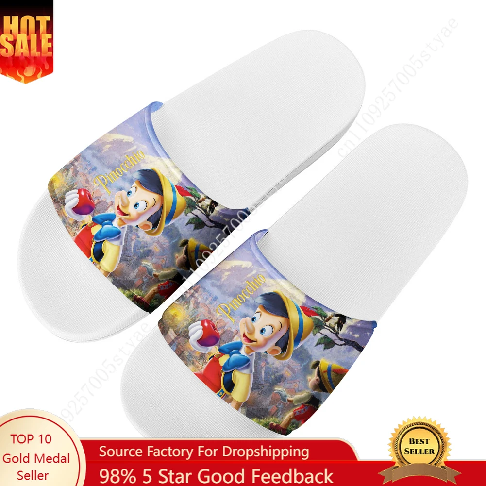 

Disney Pinocchio Home Customized Water Shoes Men Women Bathroom Beach Pool Sandals That Can Be Worn Outside Custom Slipper