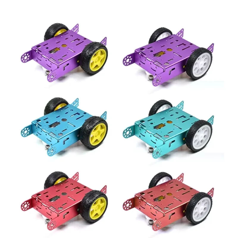 2WD Aluminum 2WD Car Education Toys New Alloy Car Chassis Smart Robot Car Chassis Smart Robot DIY Kit MBOT Car