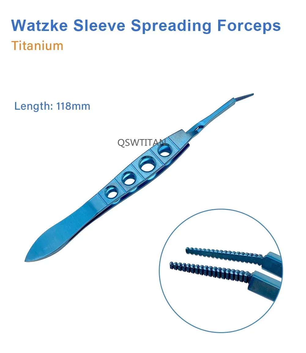 Titanium Ophthalmic forceps Watzke Sleeve spreading forceps Autoclavable Eyes micro tweezers Instrument