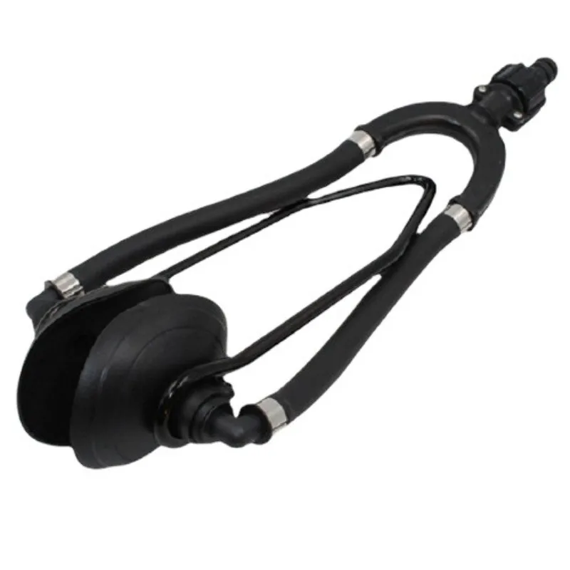 Marine Dual Tube Round Head Outboard Motor Flusher Engine Flushing Support Bracket Motor Flush Muffs Boat Engine Cleaning Tool