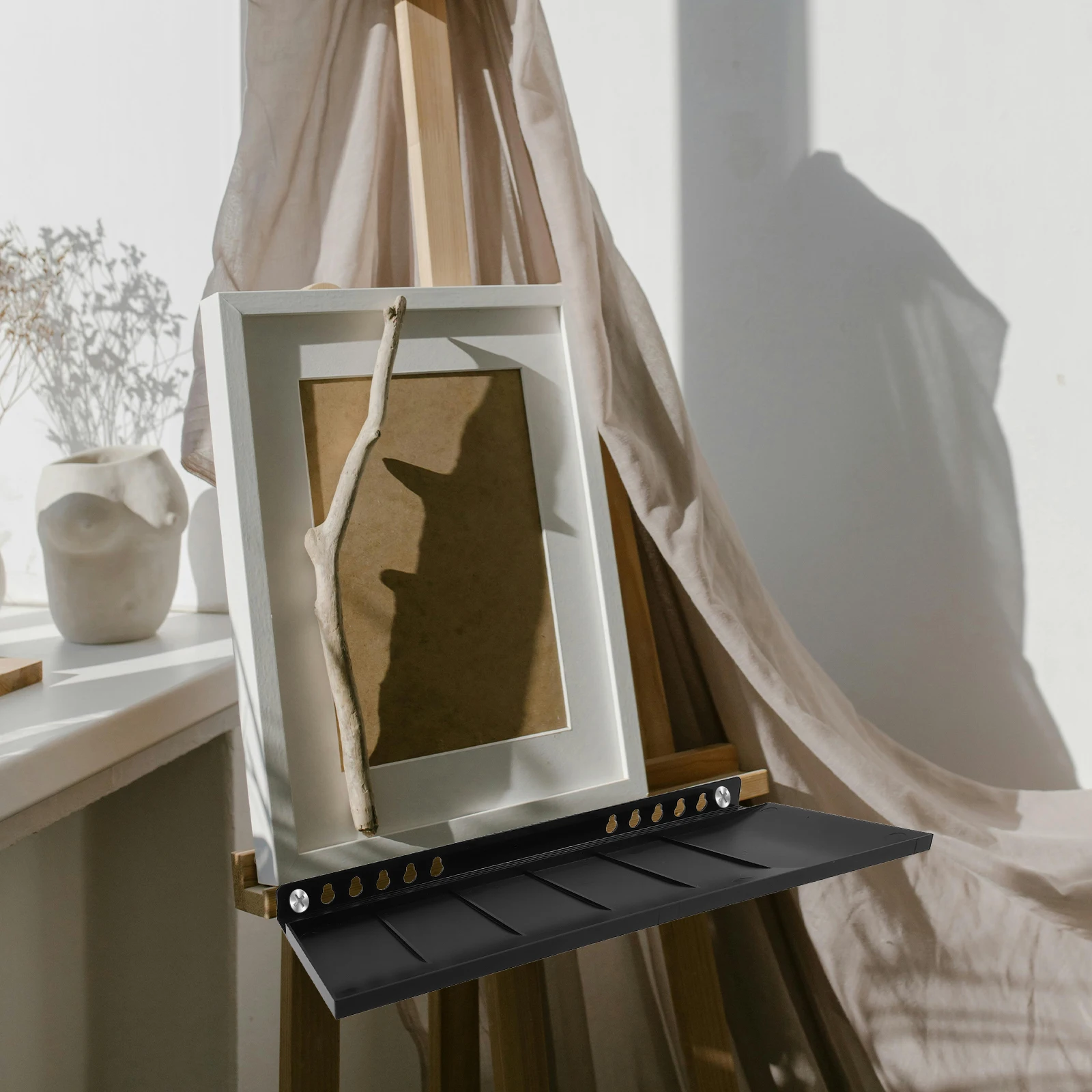 

1 Set Detachable Easel Tray Lightweight Stable Plastic Painting Storage Tray Portable Art Sketching Tool Holder For Brushes