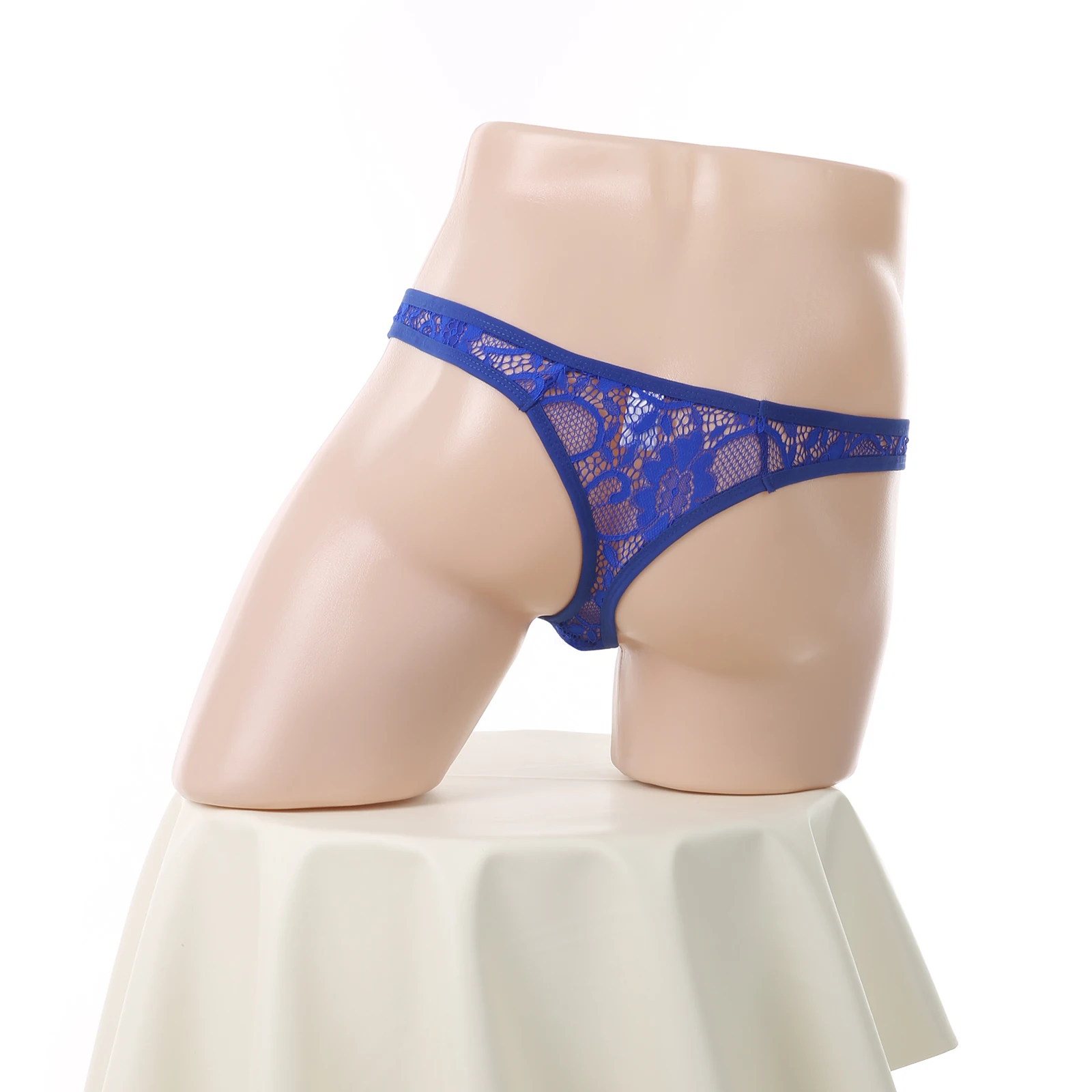 Sexy Thong Man Lace Underwear Men Tanga hombre Panties Sissy G String See through Lingerie T-Back U Pouch Brazilian Underpants