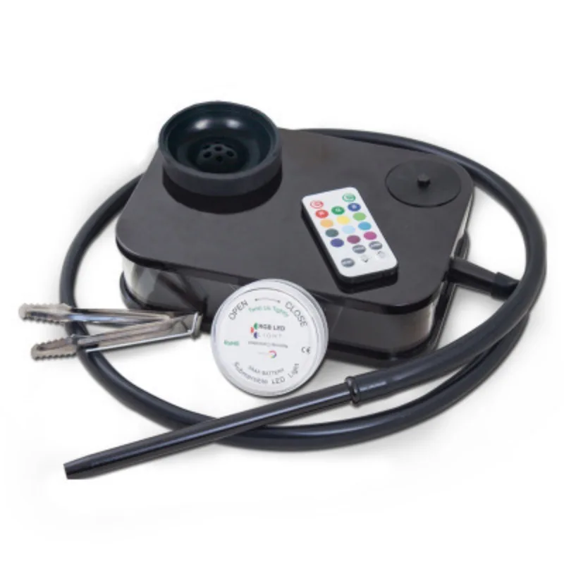 

Square acrylic book hookah set with lamp