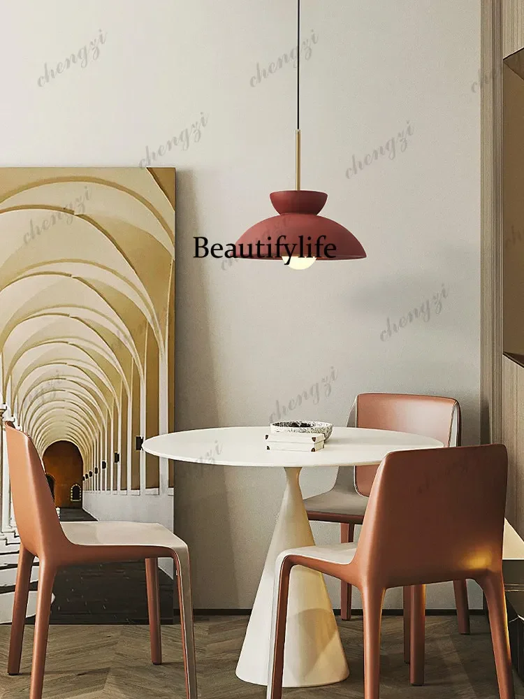 M138 Wabi-sabi style: vintage chandelier for dining room, living room, original minimalist bedroom bedside lamp, artistic design