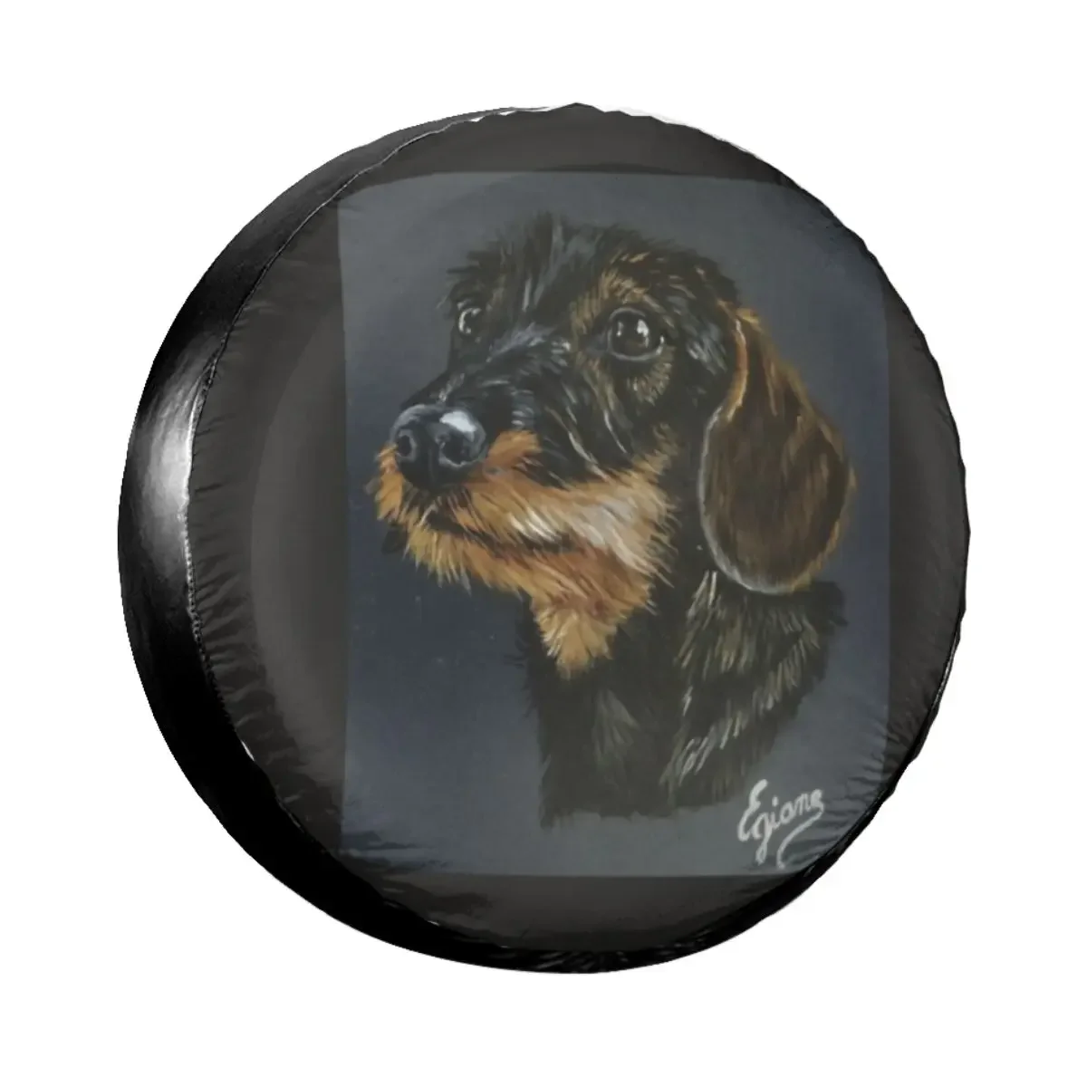 Dachshund Spare Wheel Tire Cover Case Bag Pouch for Mitsubishi Pajero Sausage the Wiener Dog Vehicle Accessories 14