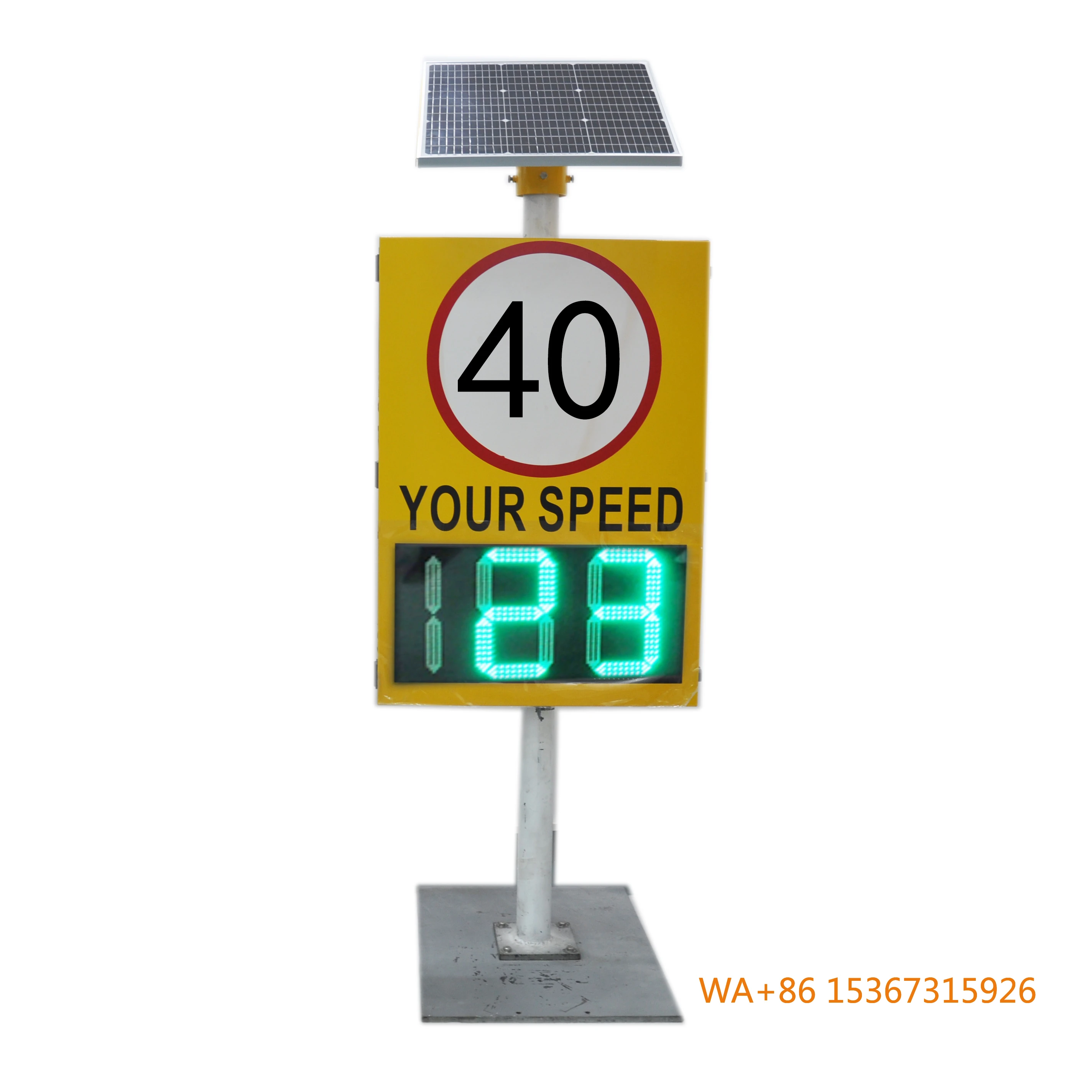 

Solar Radar Speed Limit LED Sign Outdoor Road Safety Traffic Warning Display