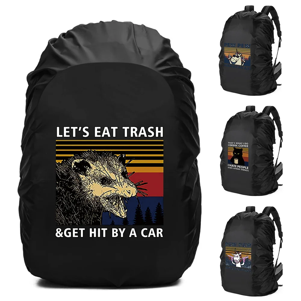 Multipurpose Foldable 20-70L Backpack Cover Pew Printing Backpack Protective Cover Climbing Camping Hiking Backpack Cover Unisex