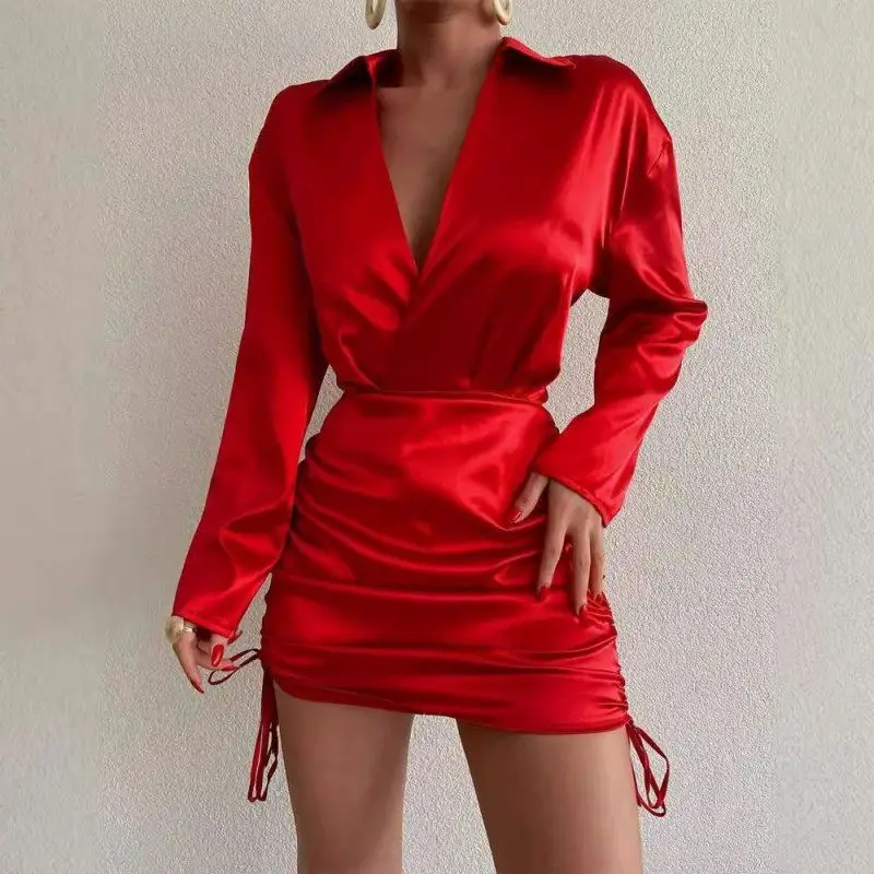 

Сексуальная модная красная юбка Dr irt ort для похудения с высокой талией и полосками Sweet Sle для свадебных гостей, смесь полиэстера