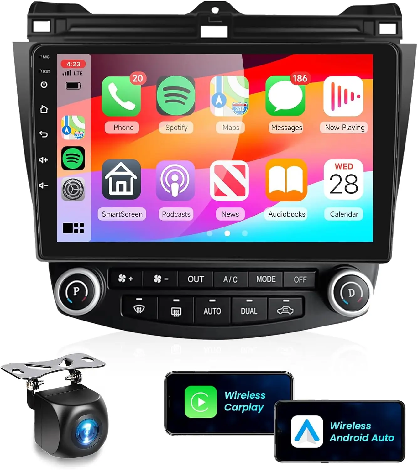 

4+64GB Android 13 Carplay Car Stereo Radio WIFI Compatible for Accord 2003 2004 2005 2006 2007