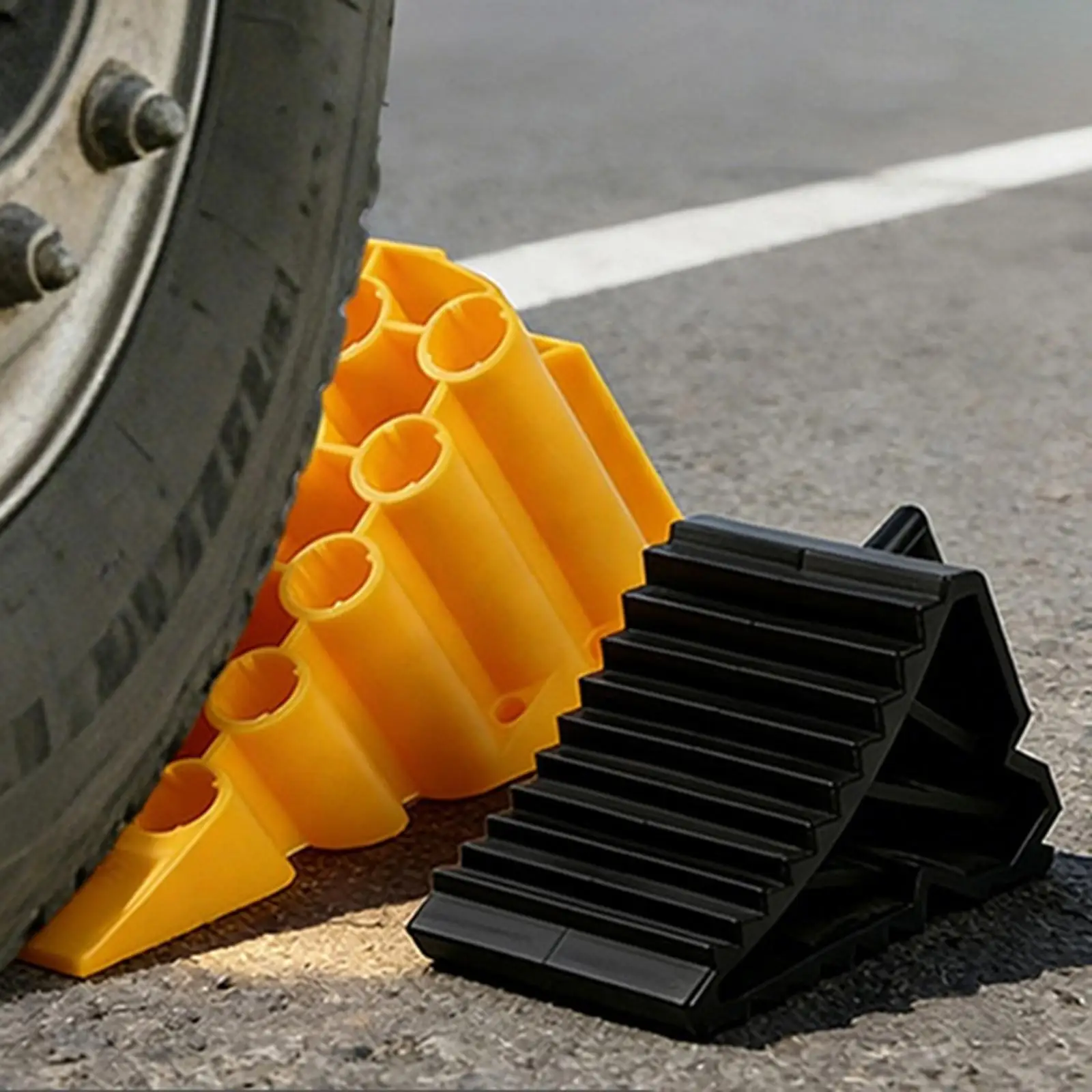 Wheel Chock Tire Wedge Anti Slip Practical Lightweight, Accessory, Multipurpose Wheel Stabilizer Stopping Device Tire Chock