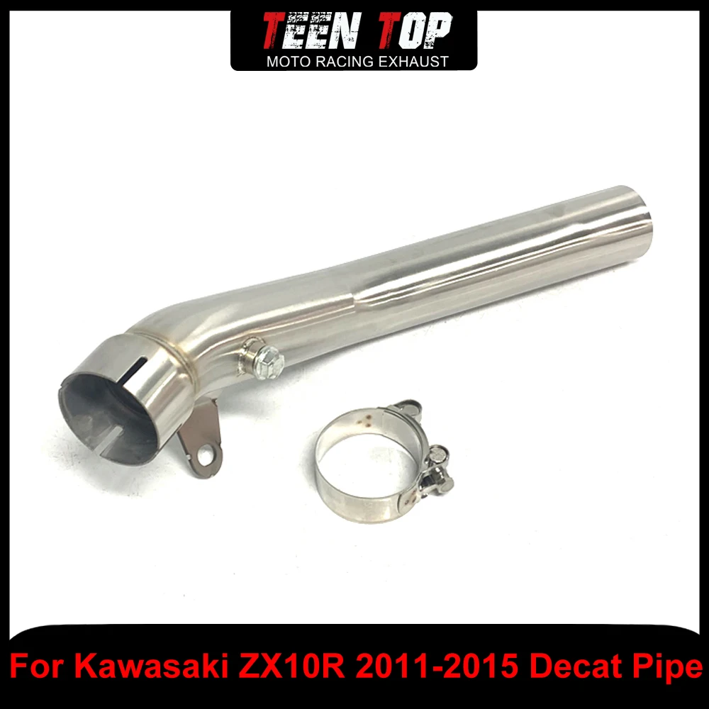 

Соединительная труба выхлопной трубы мотоцикла для Kawasaki ZX10R Decat, средняя выхлопная труба zx10r 2011-2015, трубка из нержавеющей стали