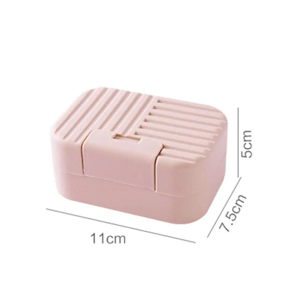 Travel Soap Dish With Drain Water Bathroom Supplies Soap Rack with Cover Soap Container Soap Storage Box