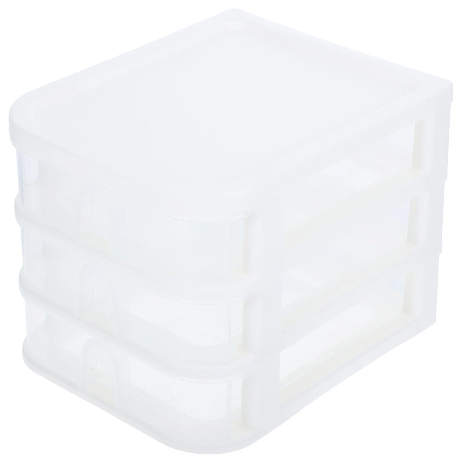 

Desktop Drawer Storage Box Office Desk Organizer PP Material Smooth Operation Transparent Design Lightweight Portable Storage