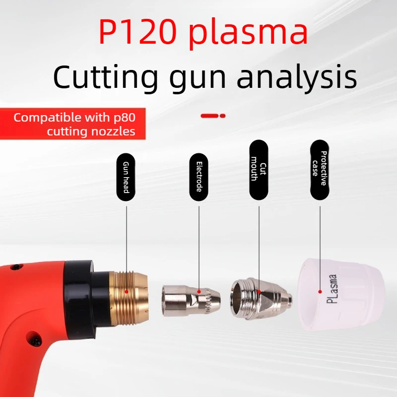 Full Set P80 Plasma Cutting Torch Welding Nozzle LGK 100 Cutter Parts Extended Handle Cutting Nozzle Torch Body