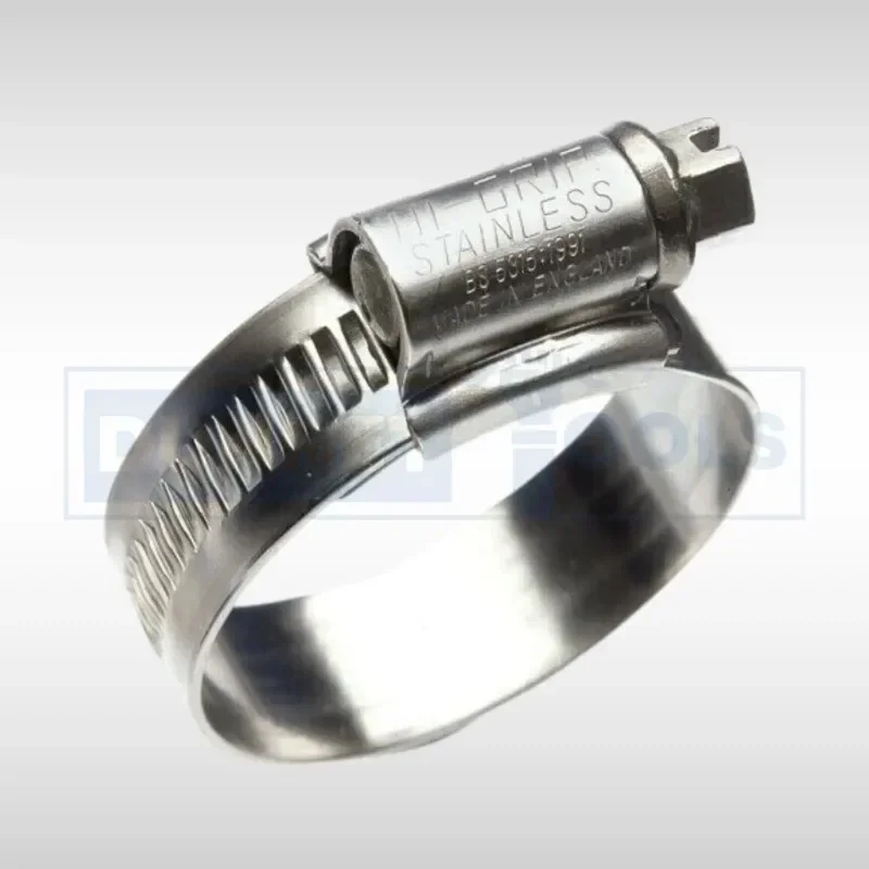 26pcs Hose Clamps Stainless Steel American Hoops 6 Sizes Assorted Set Hose Pipe Clamps Clips Kit Fastener Tool