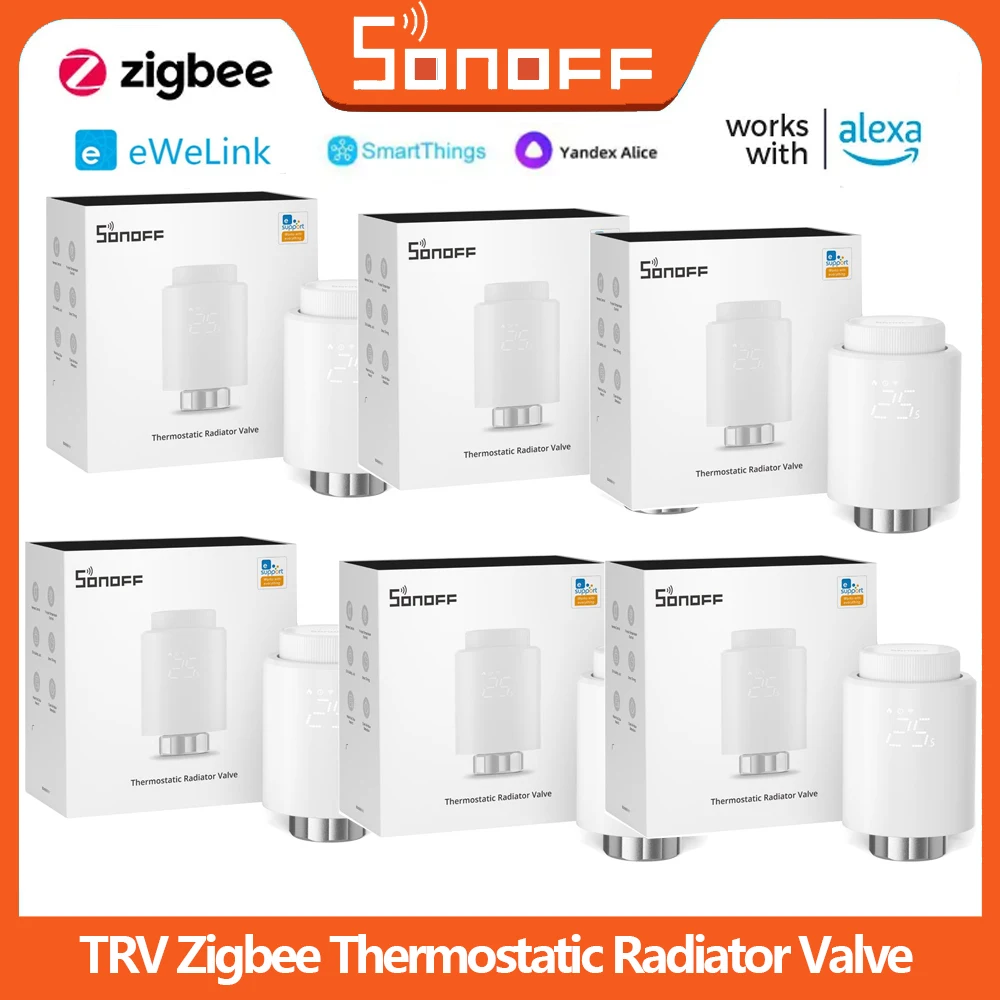 SONOFF Zigbee Thermostatic Radiator Valve TRV-ZB  Ewelink Temperature Smart Remote Control Work with Alexa Google ZHA MQTT