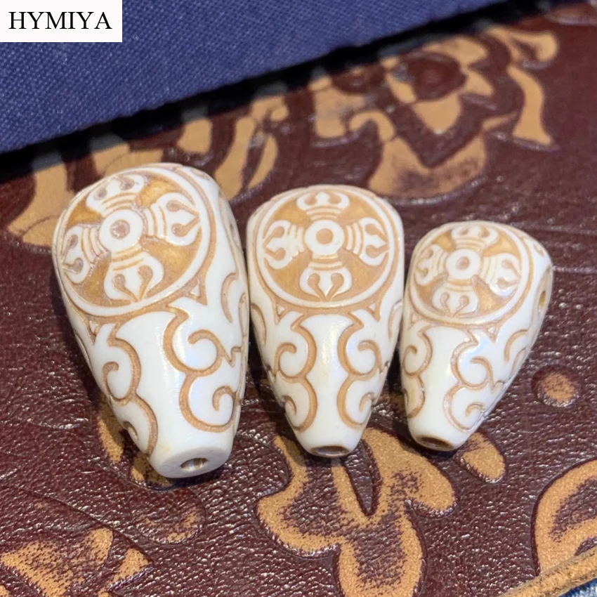 

Handmade Tibetan Buckhorn Guru Beads Buddhist Vajra Three-way Bead DIY Jewelry Findings