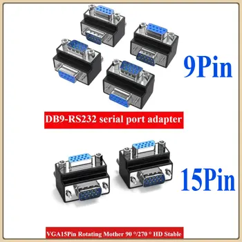 9/15pinový adaptér DB9/VGA, pravoúhlý, 90stupňový, VGA, samec-samice, průmyslový, 270stupňový, 15pinový konektor pro počítač 6 nejlepší prodej Adaptér z 9pinové samice na 15pinovou samici - №4