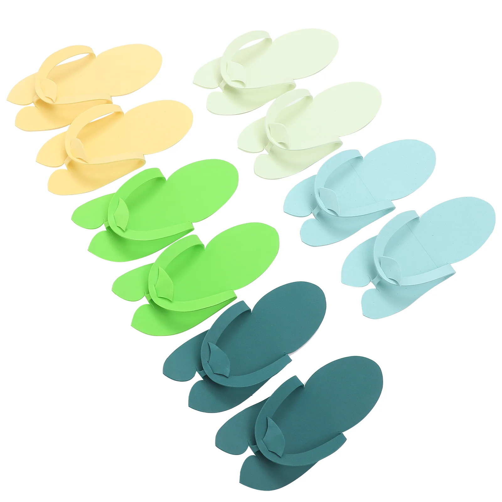 12 Pairs Foam Slippers Manicure Footwear Salon for Pedicure Hotel Guest Beach Party Single Use Household Guests Mens Sandals