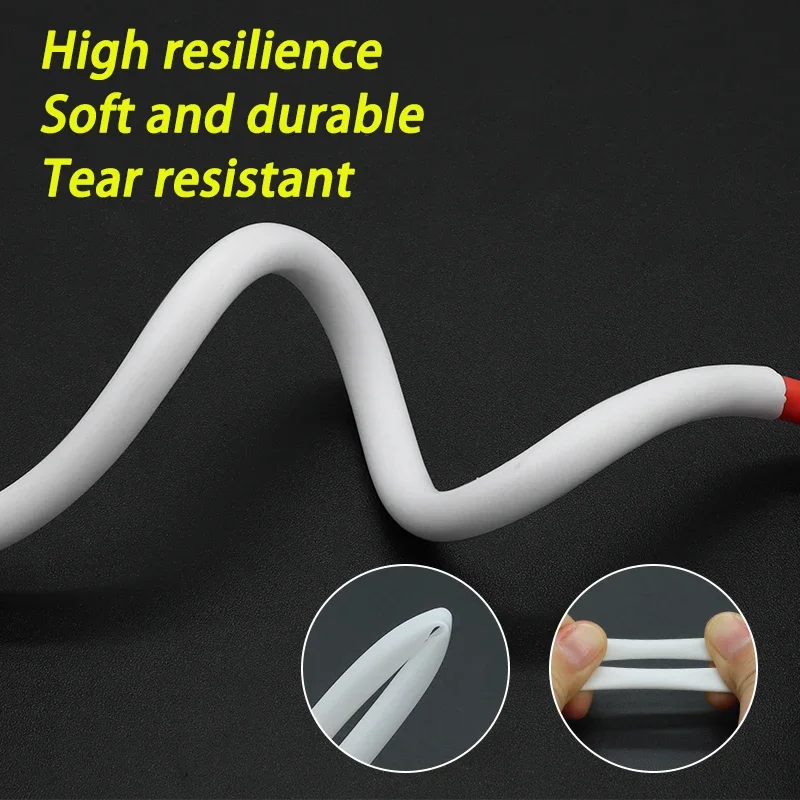 1/5M 1.7:1 White 1mm ~ 20mm Silicone Heat Shrink Tube Flexible Cable Sleeve Insulated High Temperature DIY Wire Wrap Protector