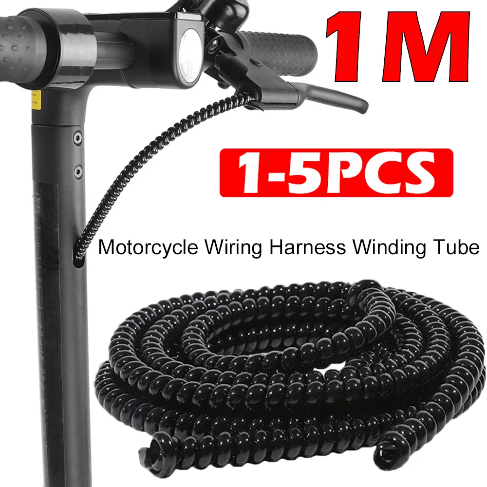1-5PCS Motorcycle Wiring Harness Winding Tube High-quality Motorbike Winding Protection Line Cable Winder Moto Accessories