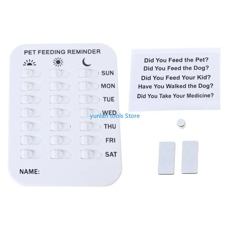 

50LB Dog Feeding Reminder Reminder Sticker 2 Times 3 Times a Day Indication Chart Prevent Overfeeding or Obesity