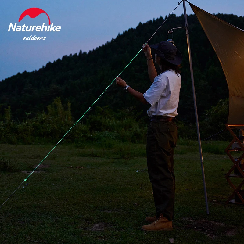 Naturehike Outdoor Wind Rope Light USB Rechargeable Atmosphere Light Tent Lantern Outdoor Waterproof Camping Lamp Rope Luminous