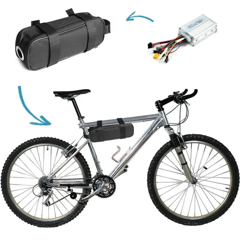 Electric Bicycle Controller Waterproof Oxford Cloth Bag Portable Cycling Battery Hanging Storage Pack