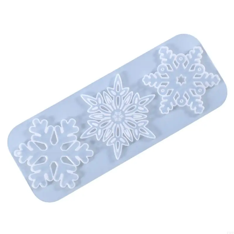 

652F Snowflake Resin Mold Silicone Casting Diy Craft Christmas Mold Decoration Necklace Earring Pendant Keychain Resin Mold