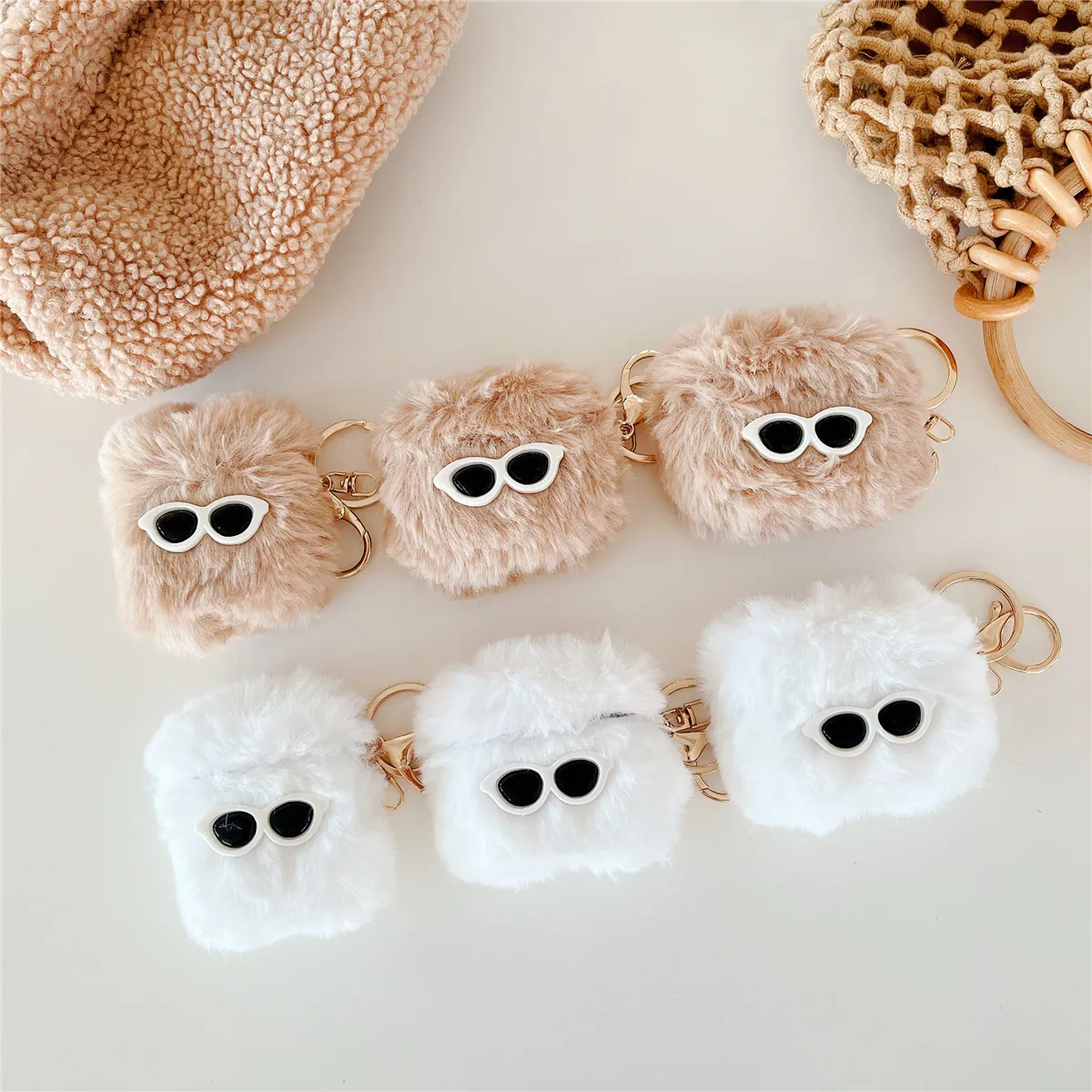 Cute Fluffy Bear Earphone Case For Apple Airpods 3 1 Pro 2 USB C Cover Lovely Fur Cover For Airpods pro2 3 case for airpod 3 pro