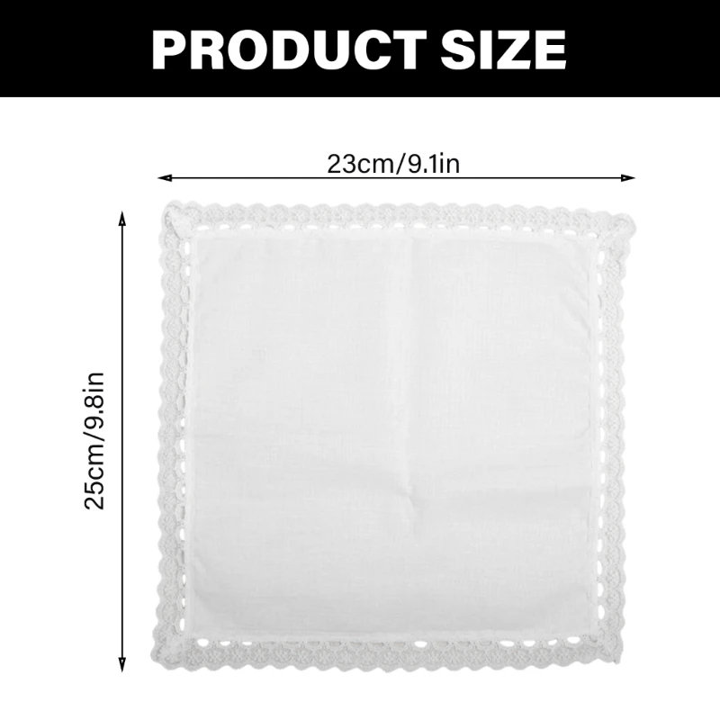 Wedding Handkerchief White Lace Pocket Handkerchief for Grooms Ladies Women Handkerchiefs Wedding Hankies