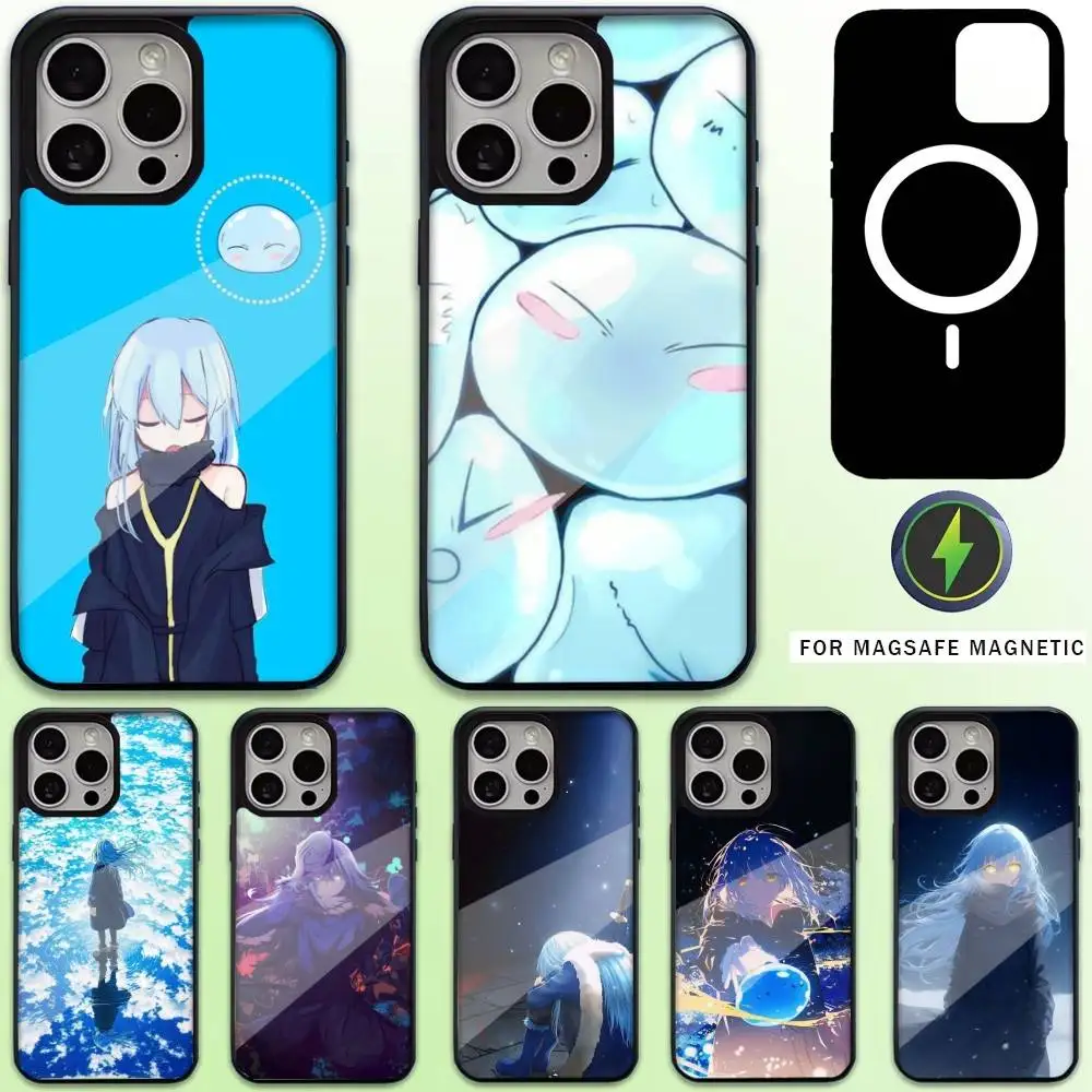 

S-Slime R-Rimuru Anime Phone Case For iPhone17,16,15,14,13,12,11 Plus,Pro Max Magnetic Magsafe Wireless Charging