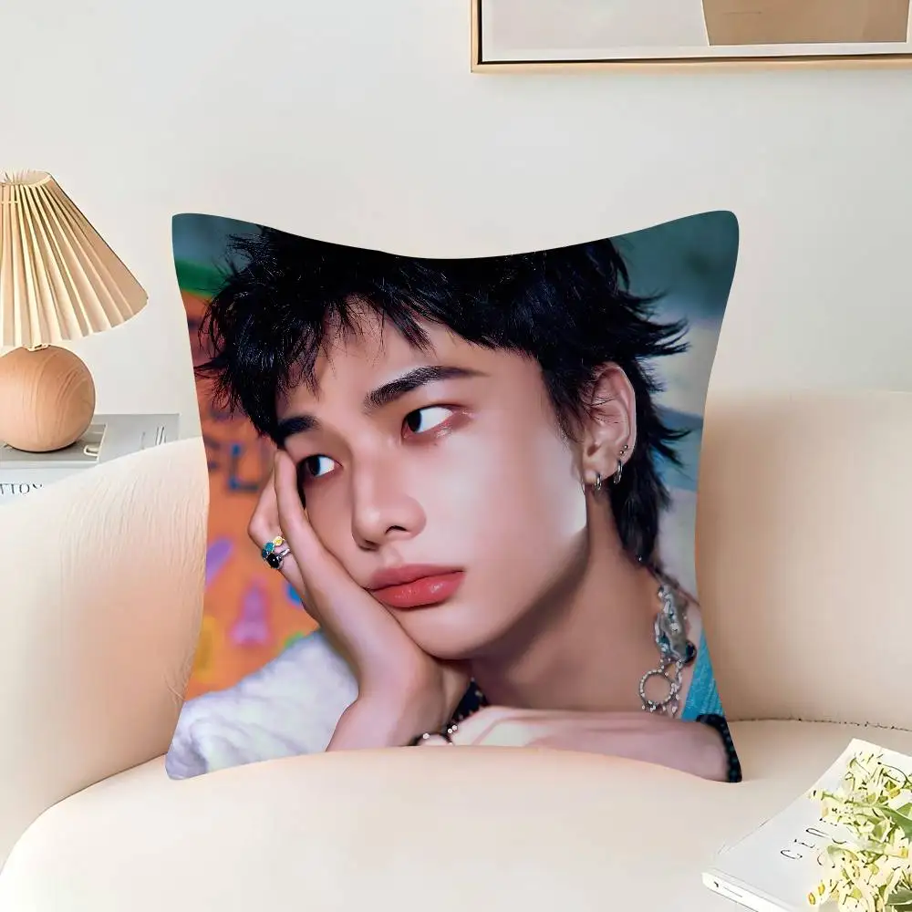 Hyunjin وسادة هدية ديكور المنزل والمكتب غرفة نوم أريكة غطاء وسادة السيارة 45x45 #5