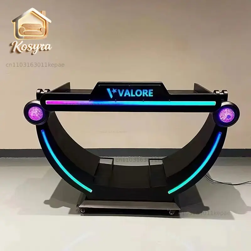 Ktv party room mobile dj table, dj table led bar stage dj table bracket, colorful dj table shelf custom