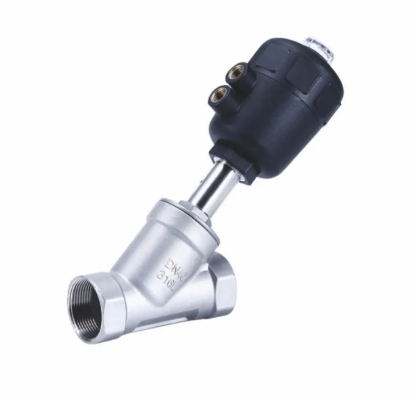 Angle seat valve 304 stainless steel pneumatic Y thread internal thread steam high temperature