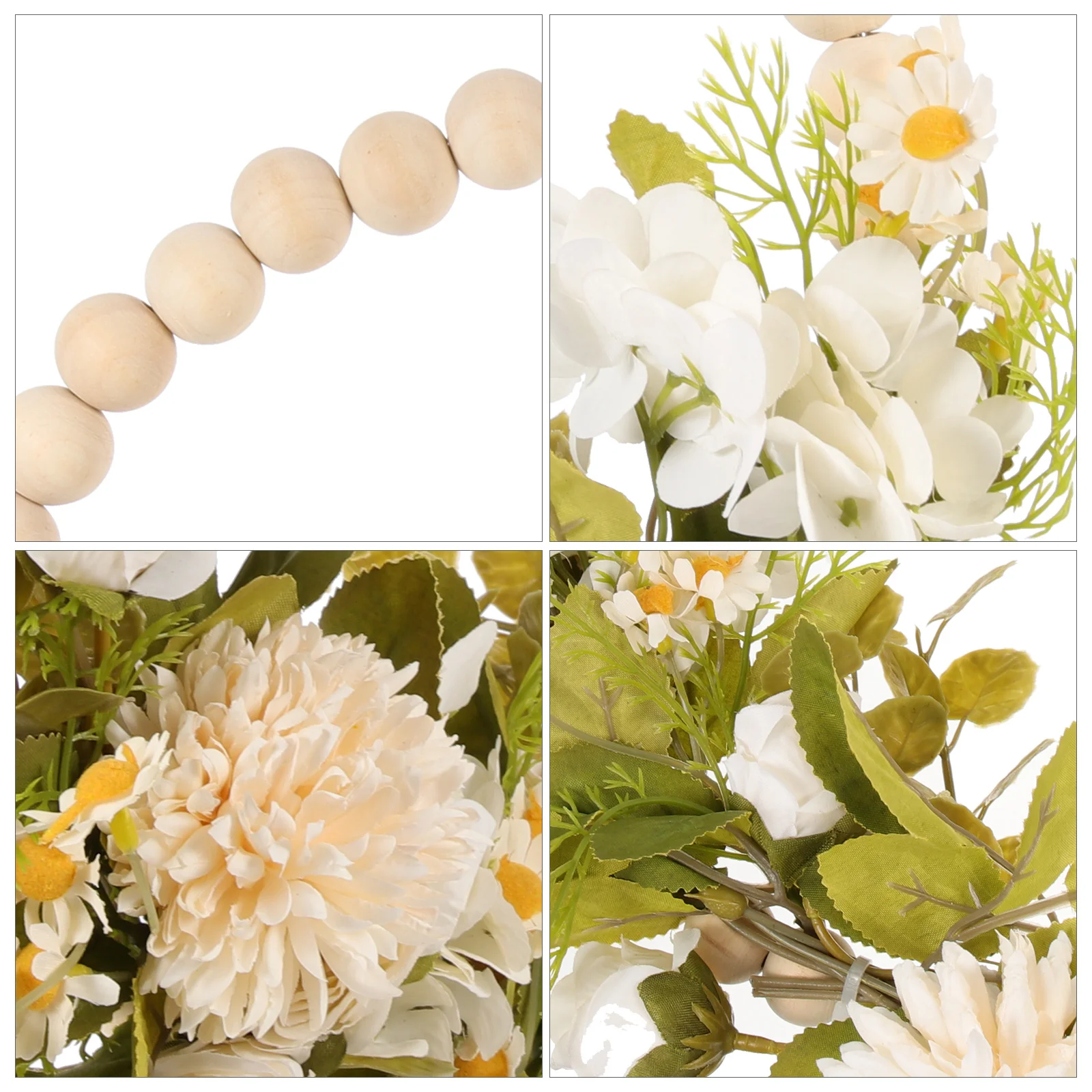 

Artificial Flower Green Hanging Garland Wedding Wooden Bead Garland For Front Door Decor Wedding Home Indoor Outdoor Decoration