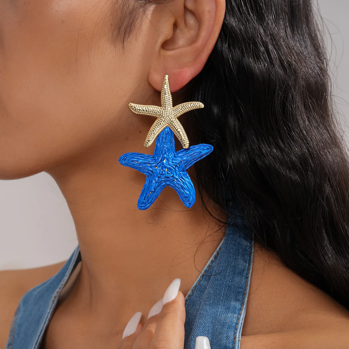 

Starfish Pendant Earrings for Women, Personality Design Summer Beach Vacation Exquisite Jewelry Trendy Casual Holiday Earrings