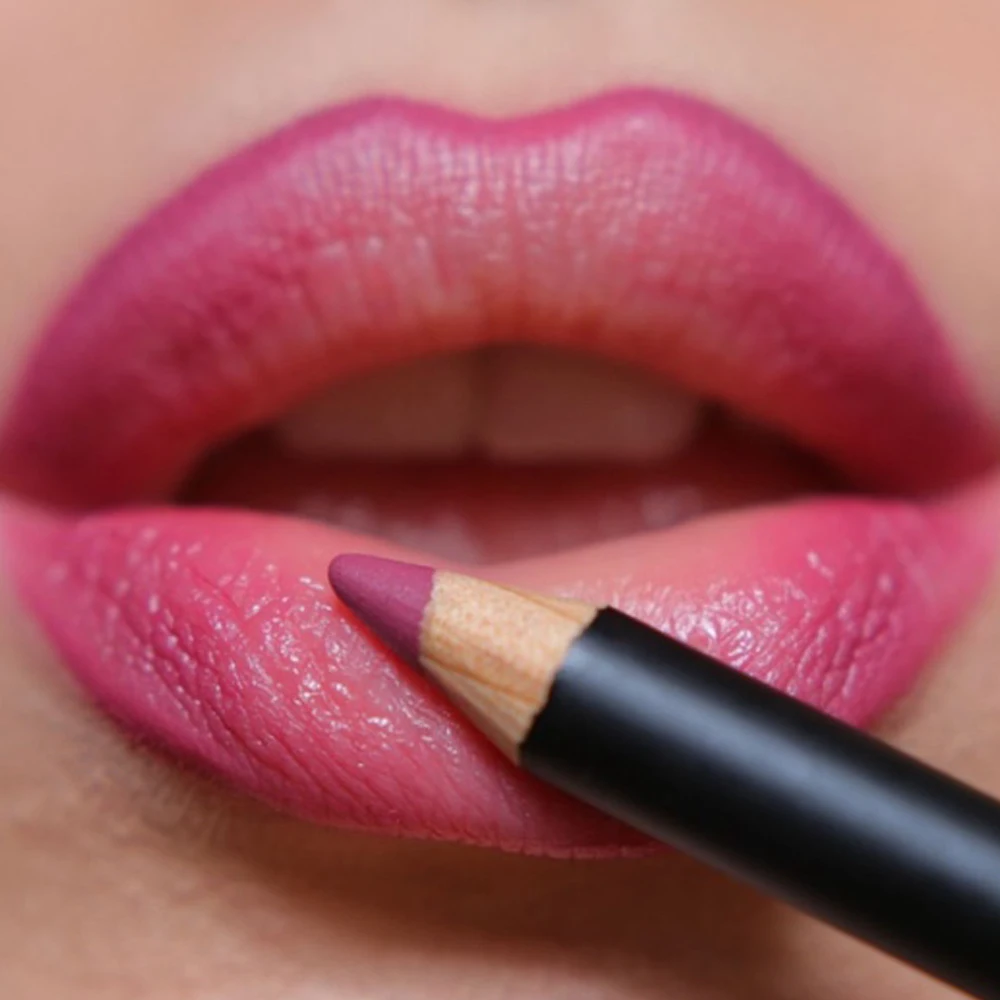 Nude Pink Matte Lip Liner Waterproof Contouring Velvet Lipstick Smooth Lasting Non-stick Cup Lipliner Pencil Lip Makeup Comestic