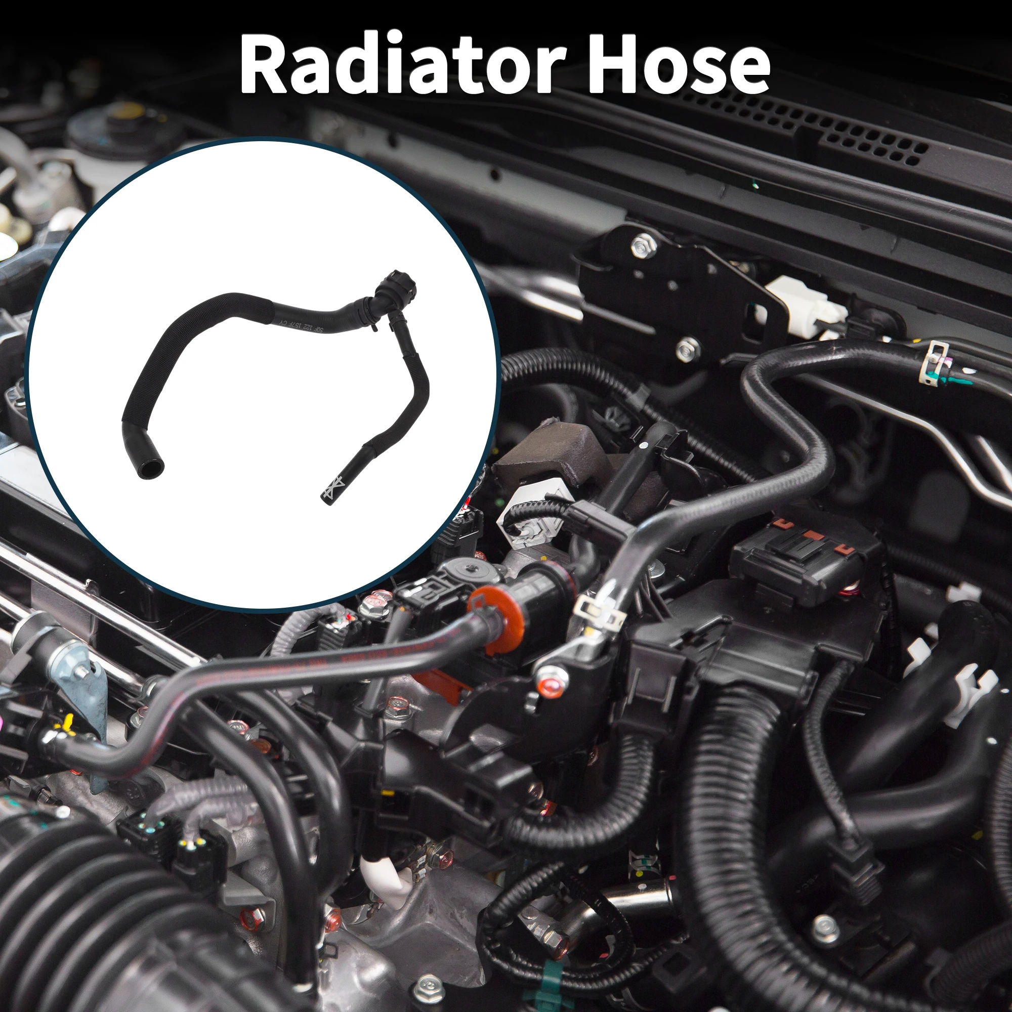 

UXCELL Radiator Hose Coolant Pipe for Audi Q3 2.0L No.5QF122157F Plastic Black 1 Pc
